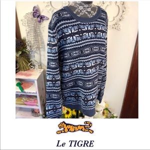 NWT Le Tigre Blue Wool-Blend Sweater